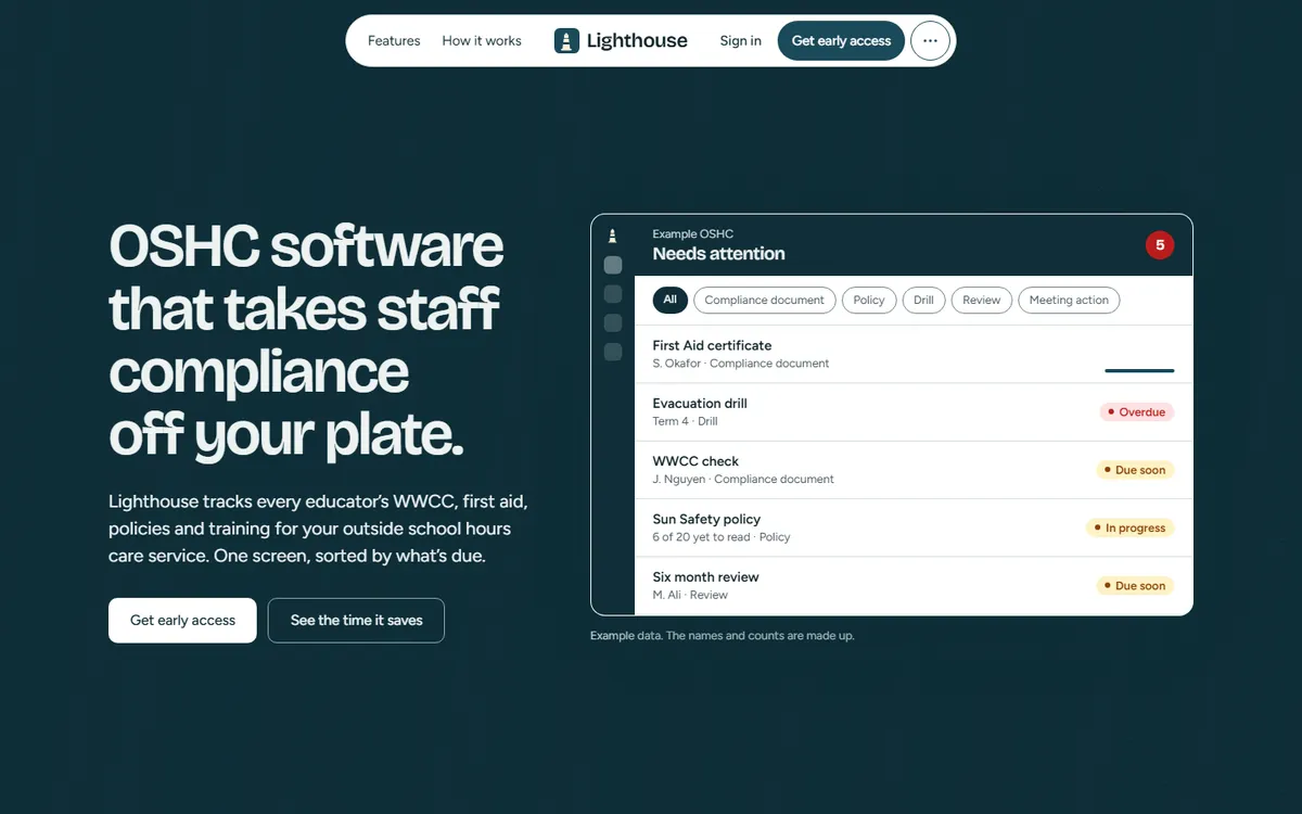 The Lighthouse website